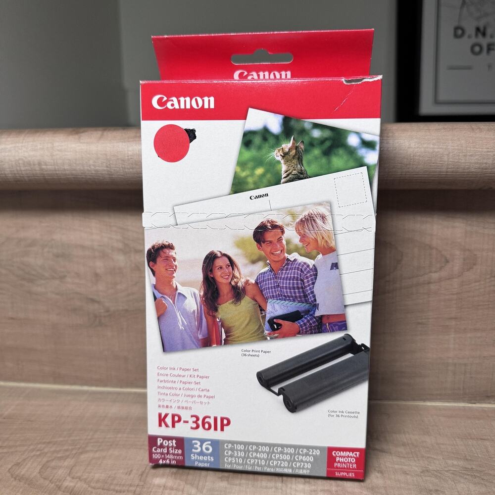 Canon KP-36IP Color Ink‎ Paper Set 36 Sheets 4x6 For Selphy CP Printers